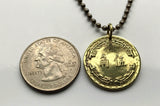 1967 Taiwan ROC China Formosa 5 Jiao coin pendant Mayling orchid blossom floral botanical garden New Taipei City Keelung Chiayi Changhua Miaoli Taoyuan Chinese Taichung Kaohsiung Taoyuan Tainan Hsinchu Kuomintang Hualien County Yilan n000490