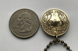1941 Tunisia Franc coin pendant Tunisian Tunis Sfax El Djem French North African Arabic Islamic Muslim Mediterranean Sea necklace n000661