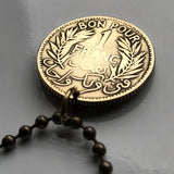 1941 Tunisia Franc coin pendant Tunisian Tunis Sfax El Djem French North African Arabic Islamic Muslim Mediterranean Sea necklace n000661