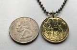 Ethiopia 10 Santeem coin pendant African lion of Judah Israelite tribe Rasta Solomonic dynasty Jewish Kebra Nagast Tigrinya Afar n000789