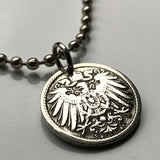 1900 Germany Deutschland 5 Pfennig coin pendant German eagle Berlin Munich Bundesadler Dresden Bonn Hanover Leipzig Dortmund Bavaria n000640