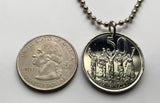 Ethiopia 50 Santeem coin pendant African lion of Judah Israelite tribe Rasta Solomonic dynasty Jewish Kebra Nagast Tigrinya Afar n001034