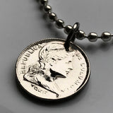 1952 Colombia 1 Centavo coin pendant Colombian lady Bogota Cali Pereira Caldas Soacha Soledad Ibagué Leticia Pasto cumbia parcero n000907