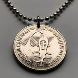 1976 África Occidental 100 Francos moneda colgante pez sierra Costa de Marfil Senegal Alta Volta Dahomey Bamako Niamey Lomé Cotonou Akan Mauritania n000665