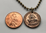 1985 Bahamas 1 Cent coin pendant  Bahamian starfish sea star Nassau Andros Exuma Junkanoo Rose Island Lighthouse Beach Rum Cay sand sea Paradise Island caribbean Junkanoo music Cabbage Beach Bay Street New Providence Eleuthera Gold Rock Beach n001410