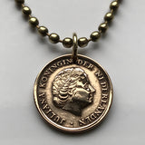 1965 Netherlands 1 Cent coin pendant Dutch Queen Juliana Utrecht Nederlanden Holland Tilburg Groningen Leiden Royal Highness Gouda n002568