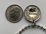 1952 Colombia 1 Centavo coin pendant Colombian lady Bogota Cali Pereira Caldas Soacha Soledad Ibagué Leticia Pasto cumbia parcero n000907
