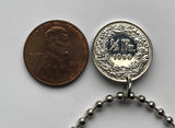 1943 Switzerland 1/2 Franc SILVER coin pendant Helvetia Swiss cross St. Gallen Lugano Biel/Bienne Thun Ticino Uri Alpine Jura Alphorn n001851