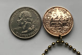 1947 Curacao Netherlands Antilles 2-1/2 Cent coin pendant necklace jewelry Dutch lion Caribbean island Playa Kenepa Sint Anna Schottegat Bay Amsterdam World War 2 WWII n000731