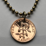 2005 Tonga 1 Seniti coin pendant corn maize plant World Food Day FAO Friendly Islands Nukuʻalofa Tongatapu Neiafu Kolofoʻou Polynesian South Pacific Niuatoputapu Haʻapai Vavaʻu Tuʻi lupulu tauʻolunga Kailao Lapita Kolomotuʻa Austronesia Oceania n000211