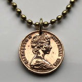 1988 Australia 1 Cent coin pendant necklace jewelry Feather-tailed Glider flying pygmy mouse Gliding Possum phalanger Sydney Queensland Victoria Canberra Brisbane Perth Gold Coast New South Wales Southern Cross n000077