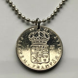 1969 to 1973 Sweden Sverige 1 Krona coin pendant Swedish 3 crowns lions Stockholm Nordic Scandinavia Baltic king queen Vikings Malmö n001363