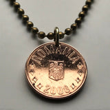 2008 Rumänien 5 Bani Münze Anhänger Halskette Schmuck rumänischen Steinadler Bukarest orthodoxe Kreuz Balkan Moldawien Walachei Siebenbürgen Halskette n002752