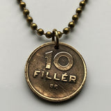 1946 Hungary 10 Filler coin pendant Hungarian peace dove Magyar Budapest bird pigeon River Danube Gellért Hill Magyarország Pest n000736