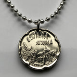 1990 España Spain 50 Pesetas coin pendant Santa María de las Cuevas Monastery Sevilla monasterio de la Cartuja Iglesia católica España n002834