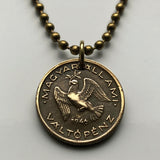 1946 Hungary 10 Filler coin pendant Hungarian peace dove Magyar Budapest bird pigeon River Danube Gellért Hill Magyarország Pest n000736