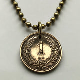 1896 Hungary Magyars 1 Filler coin pendant necklace jewelry Hungarian Holy Crown of Saint Stephen Szent Korona Budapest Debrecen Szeged Pannonian Jasz Basin Csangos Ugrians Buda n000395