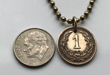 1896 Hungary Magyars 1 Filler coin pendant necklace jewelry Hungarian Holy Crown of Saint Stephen Szent Korona Budapest Debrecen Szeged Pannonian Jasz Basin Csangos Ugrians Buda n000395