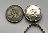 1981 Dominican Republic 25 Centavos coin pendant necklace jewelry escudo Dominicano Santo Domingo Santiago Punta Cana Cibao La Vega Puerto Plata San Cristóbal La Romana Boca Chica Ciudad Colonial San Pedro Macorís n000125