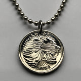 Ethiopia 25 Santeem coin pendant African lion of Judah Israelite tribe Rasta Solomonic dynasty Jewish Kebra Nagast Tigrinya Afar n001167