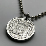 1945 Spanien 5 Centimos Münzanhänger Kastilien Leon Aragon Navarra Granada Spanische Krone Sevilla Malaga Granada Cataluña España Baskisch n002951