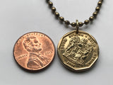 1995 South Africa 20 Cents coin pendant King Protea flowering plant flower giant protea honeypot king sugar bush fynbos Cape Town Johannesburg Port Elizabeth Pretoria Bloemfontein Limpopo Nguni Bantu Zulu isiXhosa Afrikaan Table Mountain Azania n000320