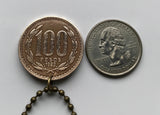 1999 Chile 100 Pesos coin pendant Santiago estrella de plata cóndor huemul Araucanía Iquique Rancagua La Pintana Temuco Coquimbo n000339