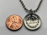 1998 El Salvador 10 Centavos coin pendant Francisco Morazan San Salvador Santa Ana Soyapango San Miguel América Central Santa Tecla Mejicanos Apopa Delgado Ahuachapán Ilopango Tonacatepeque n001981