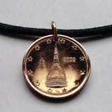 2002 Italy 2 Euro Cent coin jewelry Mole Antonelliana Turin tower Villa della Regina Santa Maria del Monte Gran Via Roma Crocetta n000658