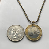 2002 Finland Suomi Euro coin pendant flying Whooper Swans Helsinki Finnish Finns Suomalaiset Nordic Scandinavian viking jewelry n003049