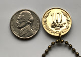 2008 Chile 10 Peso coin pendant Santiago Bernardo O'Higgins Libertador Araucanía Iquique Rancagua La Pintana Temuco Coquimbo n003051