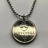 1993 Slovakia 5 Korun coin pendant horseman Biatec Celtic coin Boli Devín Slovenska West Slavic Slavs Czechoslovakia Great Moravia n001647
