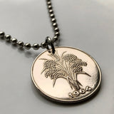 1964 South Vietnam 1 Dong coin pendant necklace fashion jewelry Vietnamese rice plant blossom Hanoi Hoi An agriculture Da Nang, Hue, Nha Trang, Sapa, Phu Quoc, Phan Thiet Hạ Long Bay southeast Asia Vietnam War era n000587