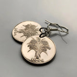 1964 South Vietnam 1 Dong coin earrings jewelry Vietnamese rice plant blossom Hanoi Ho Chi Minh City Hoi An agriculture Da Nang Hue Nha Trang Sapa Phu Quoc Phan Thiet Hạ Long Bay Vietnam War era e000115