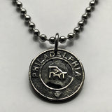 Vintage PRT Philadelphia Rapid Transit metro token pendant street cars trolley buses transportation Good For 1 Fare Pennsylvania n001030