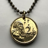 1988 Australien 2 Dollar Münze Anhänger Aborigine Mann Sydney Indigenous Perth Southern Cross Aussie Arandic Victoria Tasmania Sahul n002225