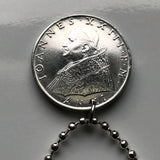 1960 Vatican City Italy 100 Lire coin pendant Fides Roman goddess trust fidelity faith crucifix Holy See Rome Apostolic Palace n002411