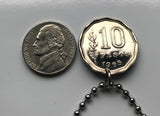 1965 Argentina 10 Peso coin pendant necklace jewelry Resero horse rider Buenos Aires Tucumán Salta San Juan Entre Ríos Río de la Plata Puerto Madero n001355