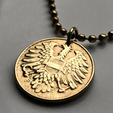 1954 Austria 20 Groschen coin jewelry Austrian eagle Vienna Habsburg Wels Sölden Ischgl Heurigen Ski Arlberg alps Schönbrunn Palace n000037