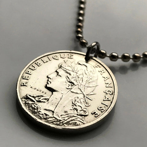 1903 Francia Colgante de moneda de 25 céntimos Marianne París Lille Rennes Reims Avignon Cannes Dijon Le Havre Toulon Carcassonne Saint-Etienne n000797