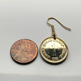 Yugoslavia Jugoslavija 1 Dinar coin earrings jewelry Serbia Croatia Belgrade Bosnia Zagreb Herzegovina Sarajevo Slovenia Srbija socialist communist Novi Sad Ljubljana Niš Split Šibenik Balkans South Slavic e000224