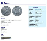 1964 Sierra Leone 10 Cent coin pendant cacao pods cocoa Freetown Bo Lunsar Port Loko Limba Kailahun Mattru Pujehun Milton Margai n002648