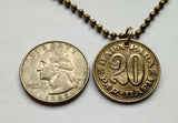 1973 Yugoslavia 20 Para Serbia Croatia Belgrade Bosnia coin pendant Herzegovina Slovenia Srbija Balkans South Slavic n001157