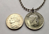 1985 Hungary Magyars 5 Forint coin pendant necklace jewelry socialist communist Kadar badge Budapest Debrecen Kecskemét Balaton Somogy Andrássy Eger n001973