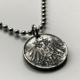 1917 Deutschland Deutschland 5 Pfennig Münzanhänger Deutscher Adler Berlin Hamburg Düsseldorf Dortmund Essen Leipzig Bremen Dresden Sachsen 1. Weltkrieg n000283