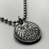 1917 Deutschland Deutschland 5 Pfennig Münzanhänger Deutscher Adler Berlin Hamburg Düsseldorf Dortmund Essen Leipzig Bremen Dresden Sachsen 1. Weltkrieg n000283