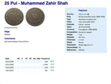1934 Afghanistan 25 Pul coin pendant Kabul Nangarhar Balkh Ghazni Faryab Takhar Badakhshan Tajiks Puli Khumri Tajik shahada Islamic n003066