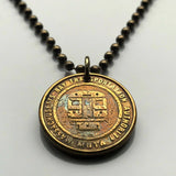 MBTA Massachusetts Bay Transportation Authority Subway train transit T Token coin pendant Boston Massachusetts initial T necklace n001072