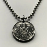 1917 Deutschland Deutschland 5 Pfennig Münzanhänger Deutscher Adler Berlin Hamburg Düsseldorf Dortmund Essen Leipzig Bremen Dresden Sachsen 1. Weltkrieg n000283