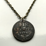 1816 Austria Kreuzer coin pendant Habsburg Austrian eagle Vienna Wien Wels Hofburg Carinthia Ischgl Burgenland Sankt Pölten Styria n001279